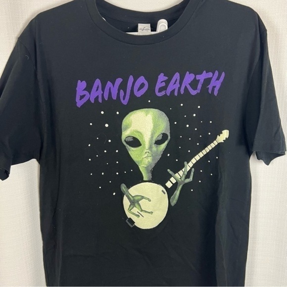 Startee Men’s Banjo Earth Alien Tee Shirt - Picture 6 of 9